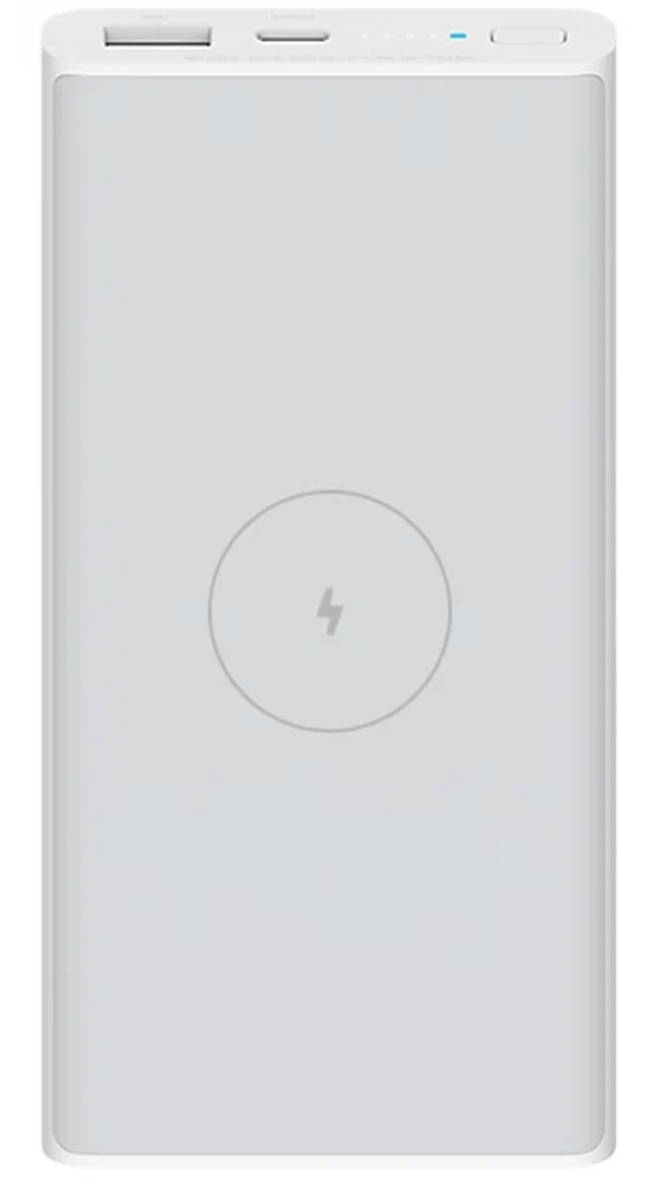 Портативный аккумулятор Xiaomi Wireless Power Bank белый [10.000 мА*ч, беспроводная зарядка 10 Вт]